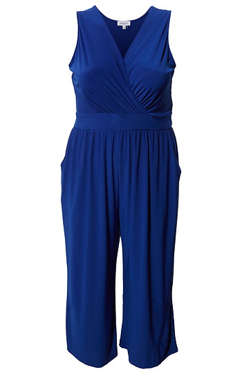 Elsa Cropped Surplice Sleeveless Jumpsuit Slide 1