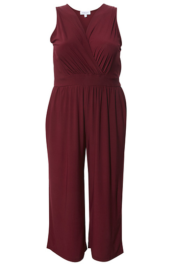 Elsa Cropped Surplice Sleeveless Jumpsuit Slide 1