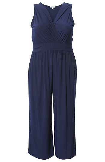 Elsa Cropped Surplice Sleeveless Jumpsuit Slide 1