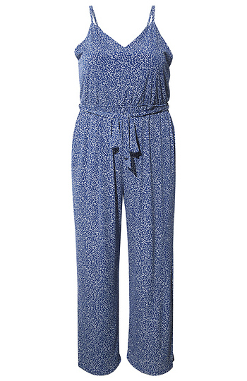 Sleeveless Printed Tie Front Jumpsuit Slide 1
