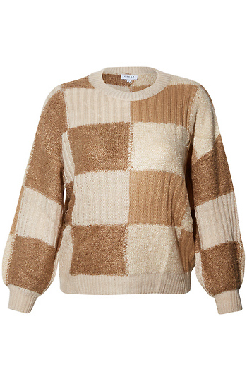 Texture Checkerboard Sweater Slide 1