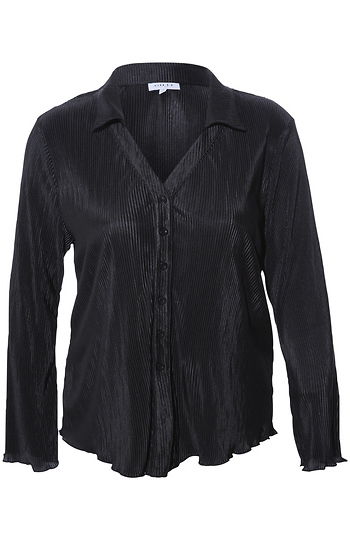 Pleated Button Up Top Slide 1