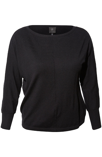 Ribbed Boatneck Long Sleeve Slide 1