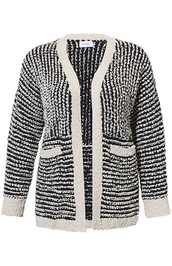 Striped 2 Pocket Cardigan Slide 1