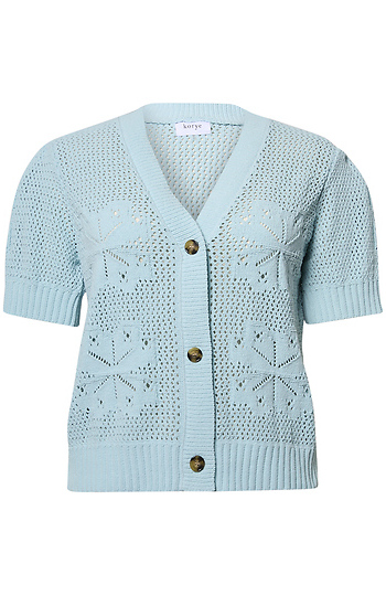 Crochet Button Front Cardigan Slide 1