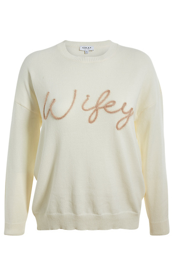 Wifey Pullover Knit Top Slide 1
