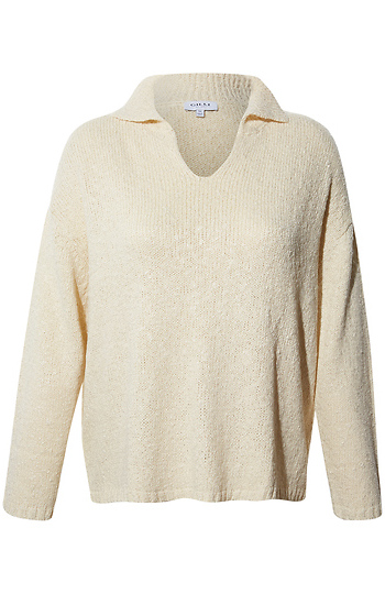 Collared Neck Sweater Slide 1