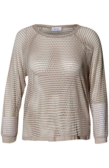 Netted Long Sleeve Top Slide 1