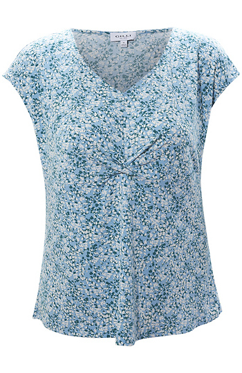 Short Sleeve Knot Front Top Slide 1
