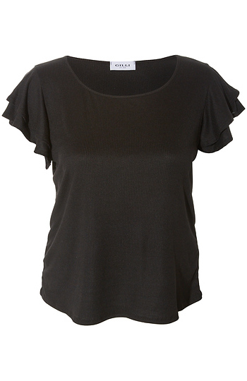 Flutter Sleeve Round Neck Top Slide 1