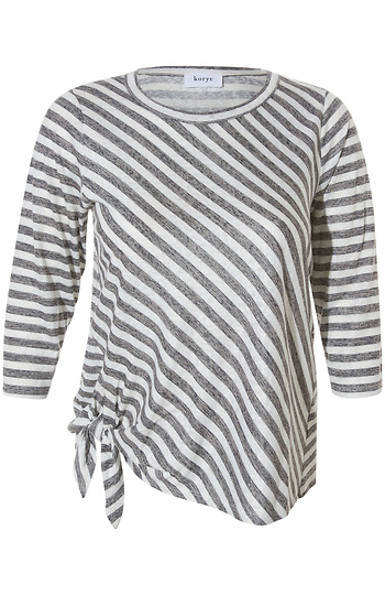 3/4 Sleeve Side Tie Top Slide 1