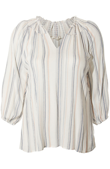 Three Quarter Sleeve Smocked Top Slide 1