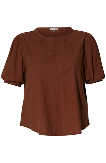 3/4 Sleeve Swiss Dot Top Slide 1