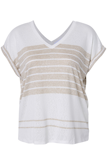 Double Caty Stripe Cuff Top Slide 1