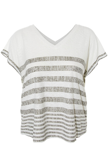 Double Caty Stripe Cuff Top Slide 1