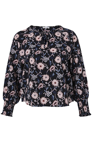 Long Sleeve Neck Tie Top Slide 1