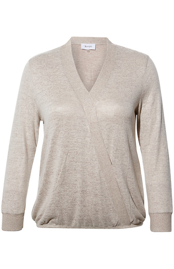 Surplice Long Sleeve Top Slide 1