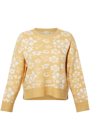 Floral Pattern Sweater Pullover Slide 1