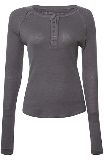 Long Sleeve Henley Top Slide 1