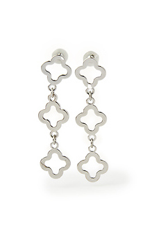 3-Clover Shaped Drop Earrings Slide 1
