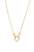 Single White Clover Necklace