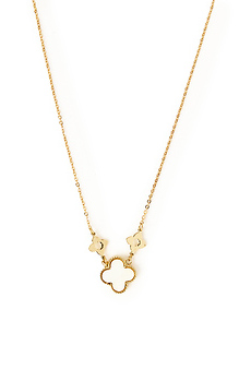 Single White Clover Necklace Slide 1