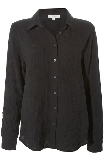 Button Up Gauze Top Slide 1