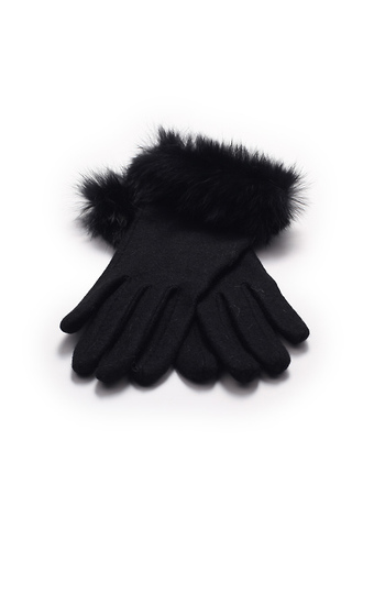 Faux Feather Gloves Slide 1