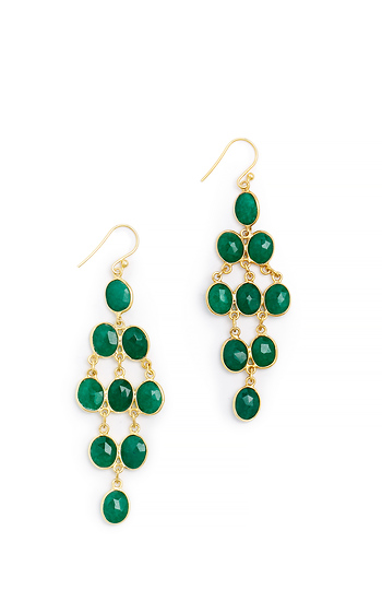 Natalie B Rain Gemstone Chandelier Earrings Slide 1