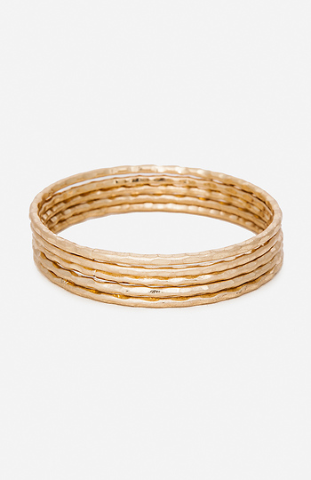 DAILYLOOK Textured Bangle Bracelet Set Slide 1