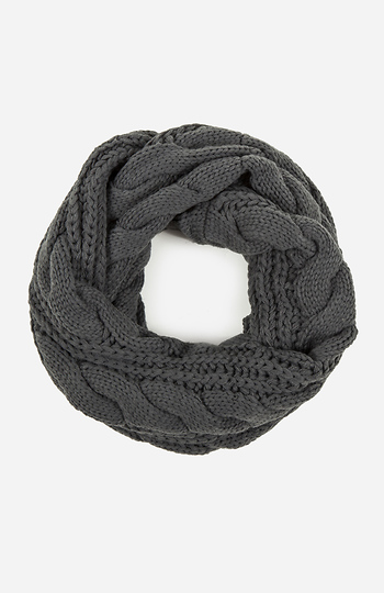 Cable Knit Infinity Scarf Slide 1