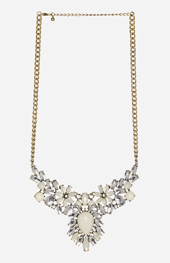 Antiqued Floral Gem Necklace Slide 1