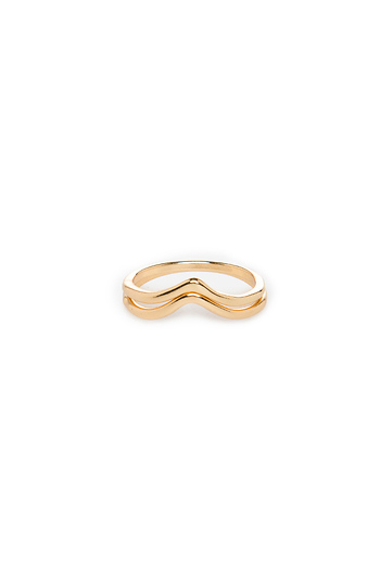 DAILYLOOK Chevron Ring Set Slide 1