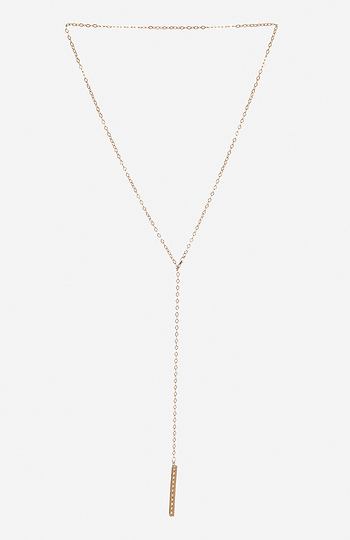 Sage & Stone Crystal Bar Lariat Necklace Slide 1