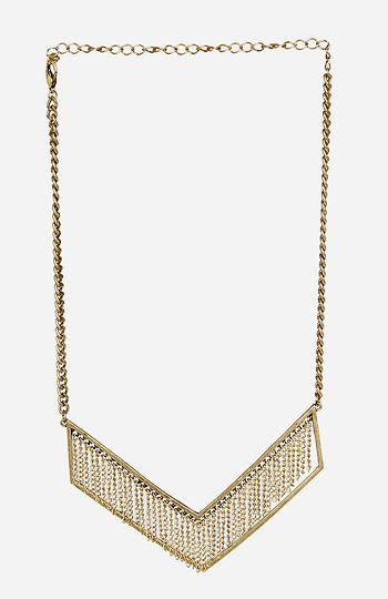 Chevron Fringe Necklace Slide 1