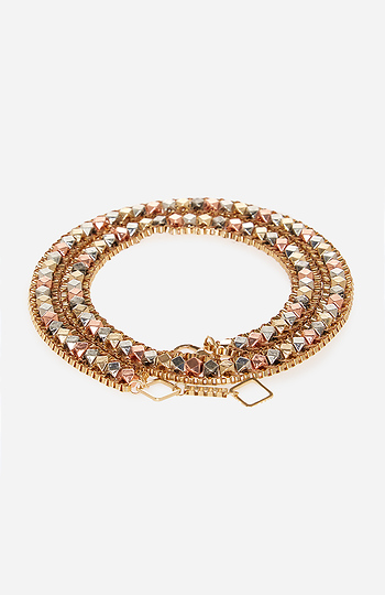 DAILYLOOK Trimetallic Wrap Bracelet in Gold | DAILYLOOK