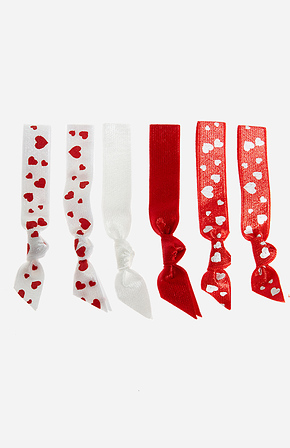 Emi Jay Love Hair Ties Boxed Set In Red Dailylook