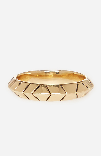 House of Harlow 1960 Aztec Thin Stack Ring Slide 1