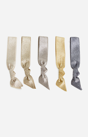 Emi Jay Metallic Hair Tie Collection In Floral Multi Dailylook