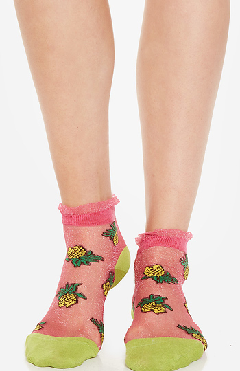 Mesh Pineapple Socks Slide 1