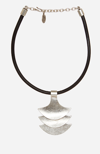 Chanour Layered Plate Cord Necklace Slide 1