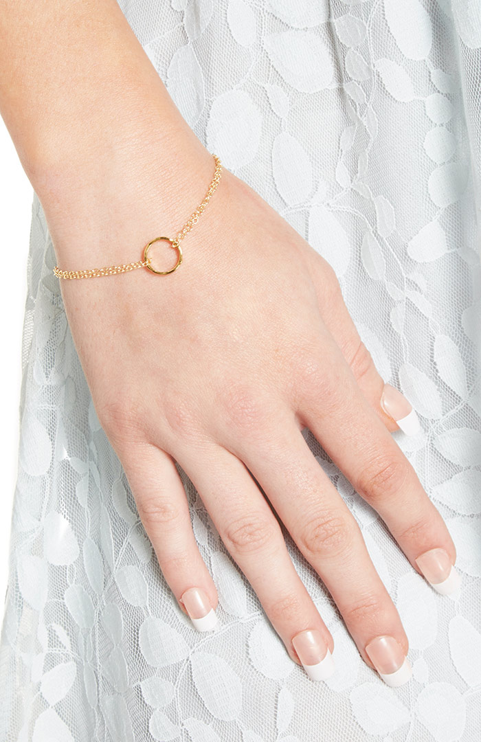 Gorjana G Pressed Bracelet in Gold | DAILYLOOK