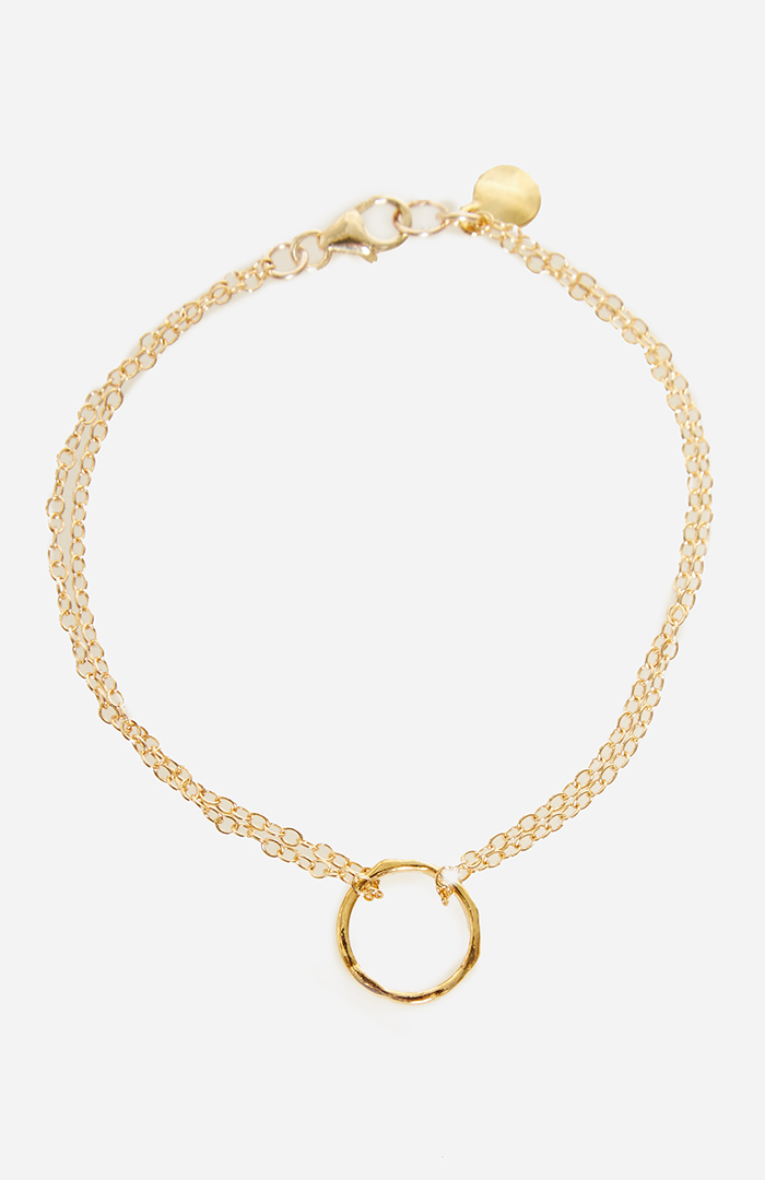Gorjana G Pressed Bracelet in Gold | DAILYLOOK