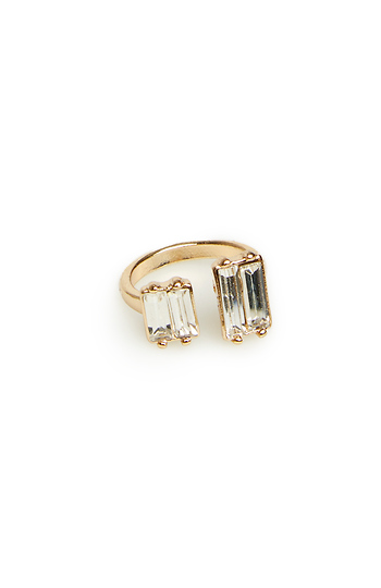 DAILYLOOK Double Crystal Wrap Ring Slide 1