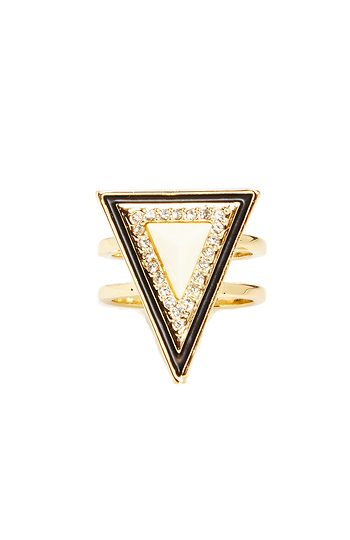 House of Harlow 1960 Teepee Triangle Ring Slide 1