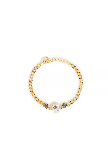 J.O.A. Antique Chain Jeweled Bracelet Slide 1