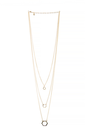 DAILYLOOK Geometric Layered Necklace Slide 1