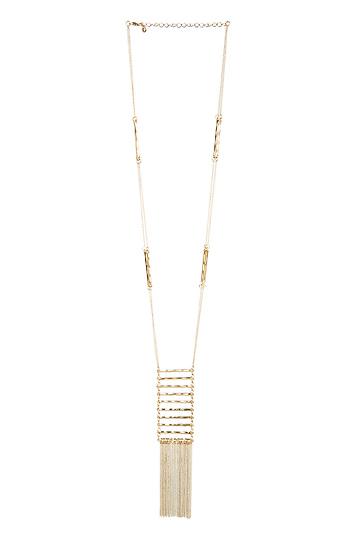 DAILYLOOK Fringe Ladder Necklace Slide 1