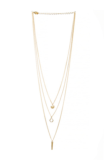 DAILYLOOK Stacked Geo Necklace Slide 1