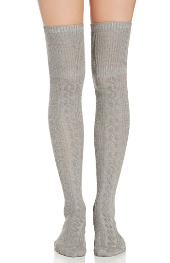 Knit Knee High Socks Slide 1